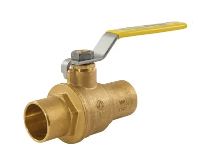 Jomar S-100-NE 600 WOG 2-piece Full Port Brass Ball Valve with Solder End Connections S-100NE